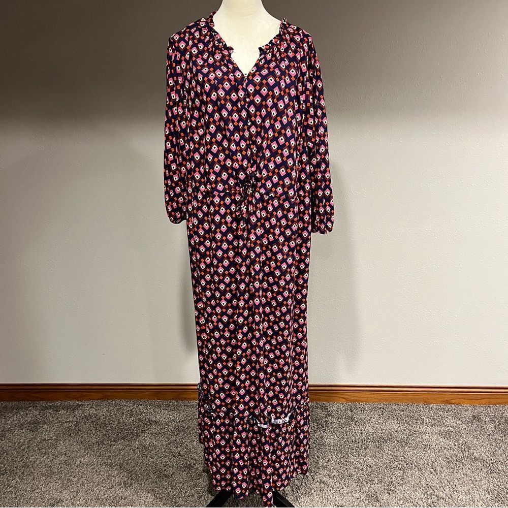 Plus Size Croft & Barrow Ruffle Hem Maxi Dress - Picture 2 of 13